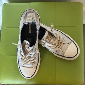 Converse All Star Vintage Cream Canvas Sneakers